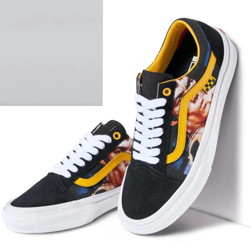 new men's size 8 vans old skool bruce lee be like water popcush insoles